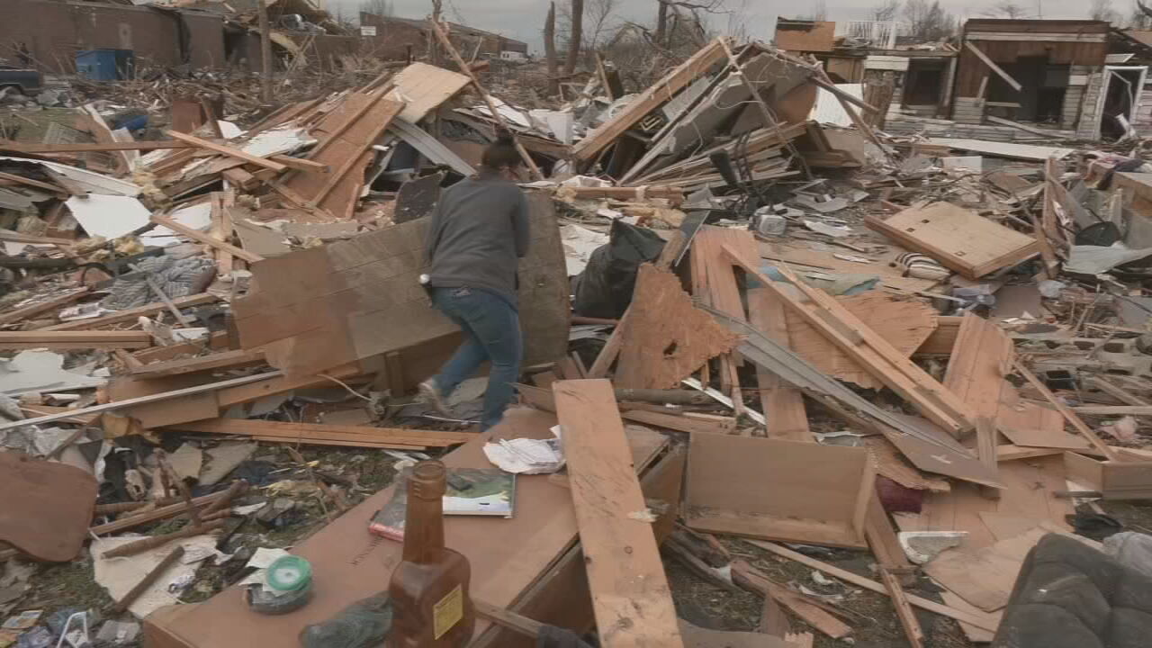 Mayfield tornado damage